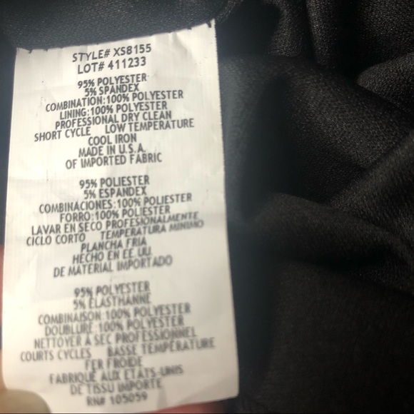 ❤️XSCAPE Black Ruffle Edge Sheer Cape Mini Dress Size 6 - Picture 8 of 8
